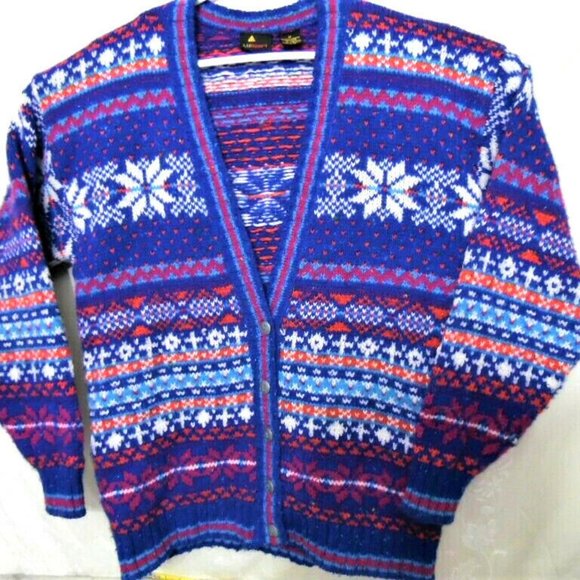 Vintage Liz Sport Cardigan Sweater Collar M Wool M - Picture 1 of 8